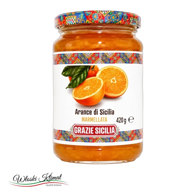 Marmolada z Pomarańczy Sycylijskich Arance di Sicilia Grazie Sicilia Agrisicilia 420g - widok z przodu / opakowanie