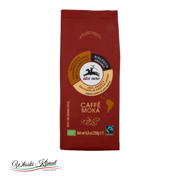 Kawa mielona Arabica BIO Alce Nero 250g - widok z przodu / opakowanie