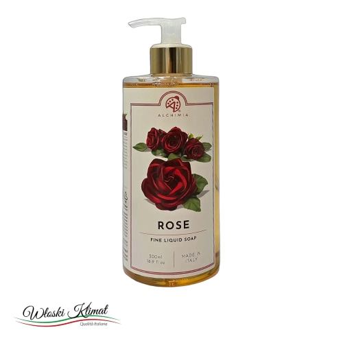 Mydło w płynie Róża Rose Fiorentina ALCHIMIA 500ml - widok z przodu / opakowanie