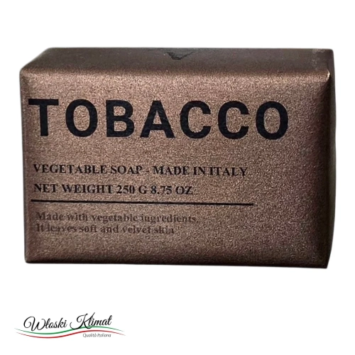 Mydło roślinne w kostce dla Mężczyzn Zapach Tytoniu Tobacco ALCHIMIA 250g - widok z przodu / opakowanie