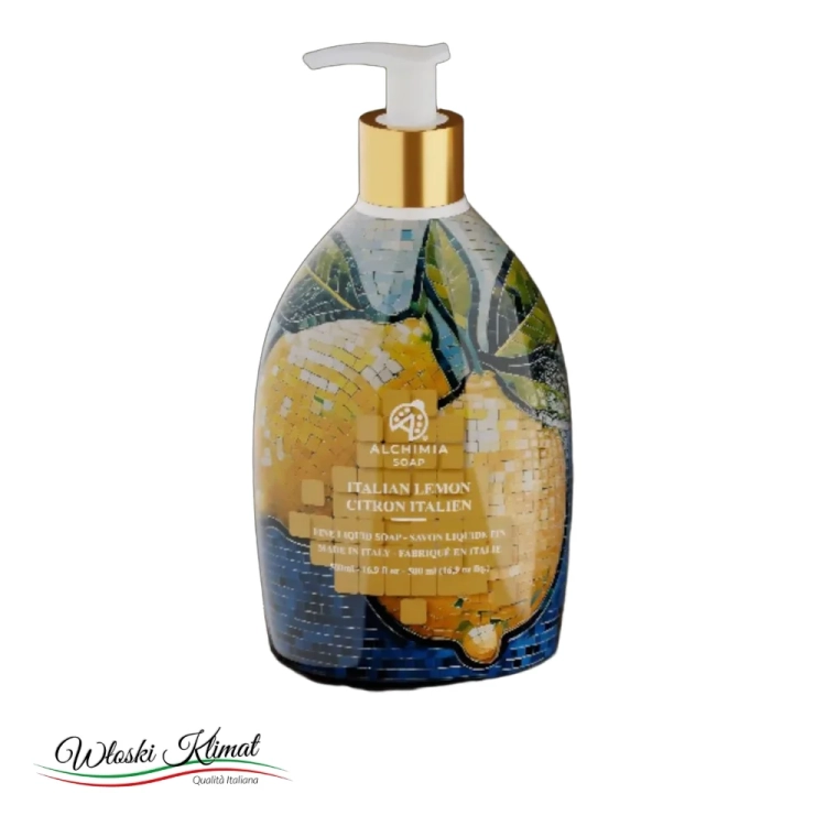 Mydło w płynie Cytryny Lemon Mosaic ALCHIMIA 500ml - widok z przodu / opakowanie