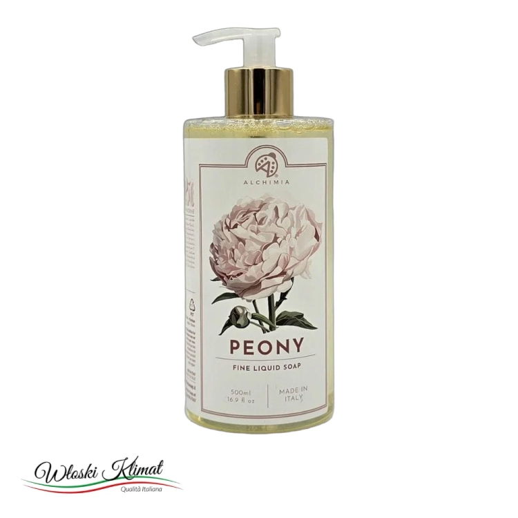 Mydło w płynie Piwonia Peony Fiorentina ALCHIMIA 500ml - widok z przodu / opakowanie