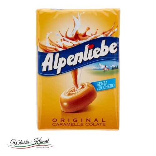 Cukierki karmelowe Carmelle Colate bez cukru ALPENLIEBE 49 g - widok z przodu / opakowanie