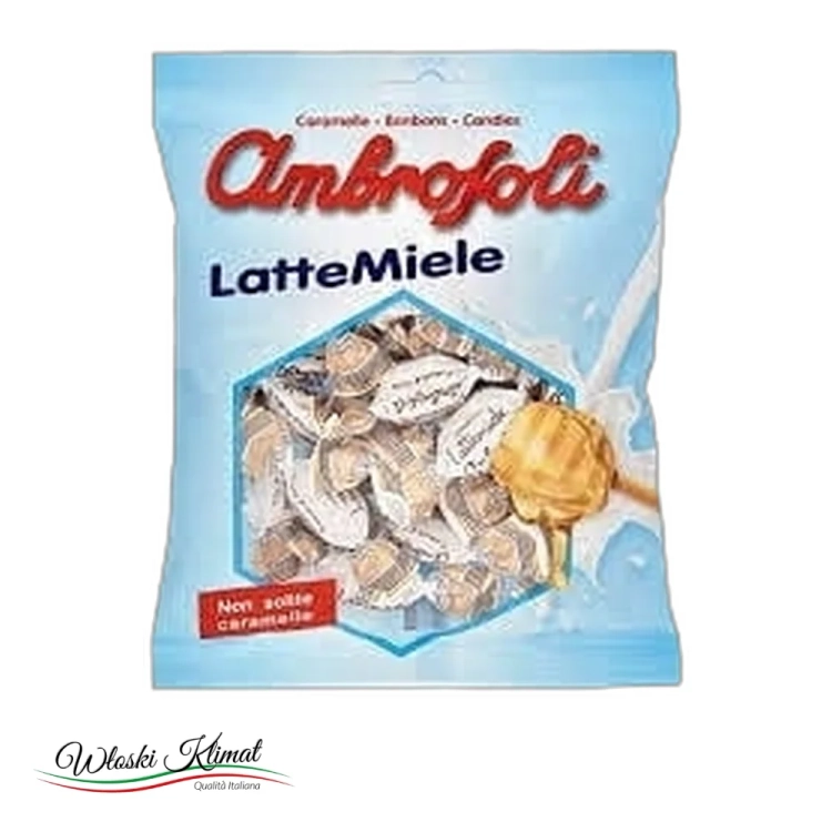 Cukierki Miodowo mleczne Latte Miele Ambrosoli 135 g - widok z przodu / opakowanie