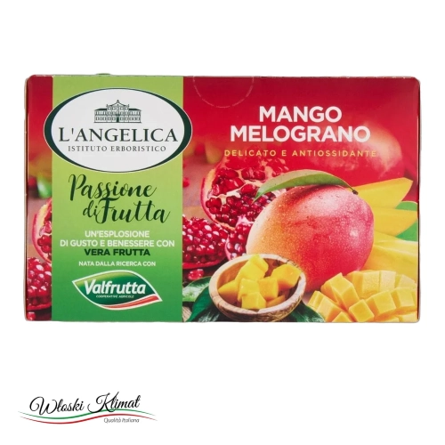 Herbata owocowa w saszetkach Mango i Granat L'Angelica 27g - widok z przodu / opakowanie