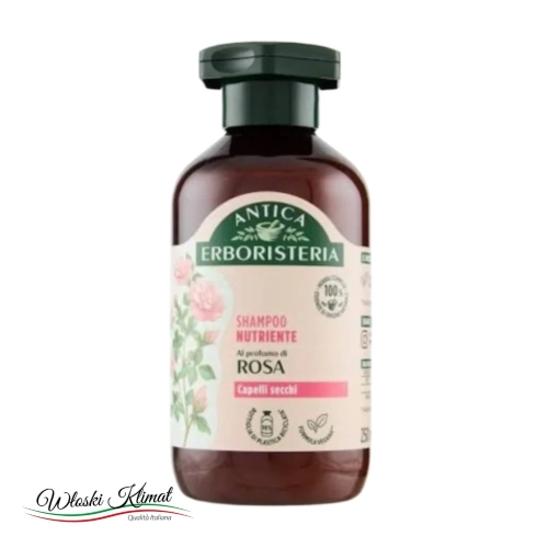 Szampon odżywczy do włosów suchych Róża Rosa Antica Erboristeria 250 ml - widok z przodu / opakowanie