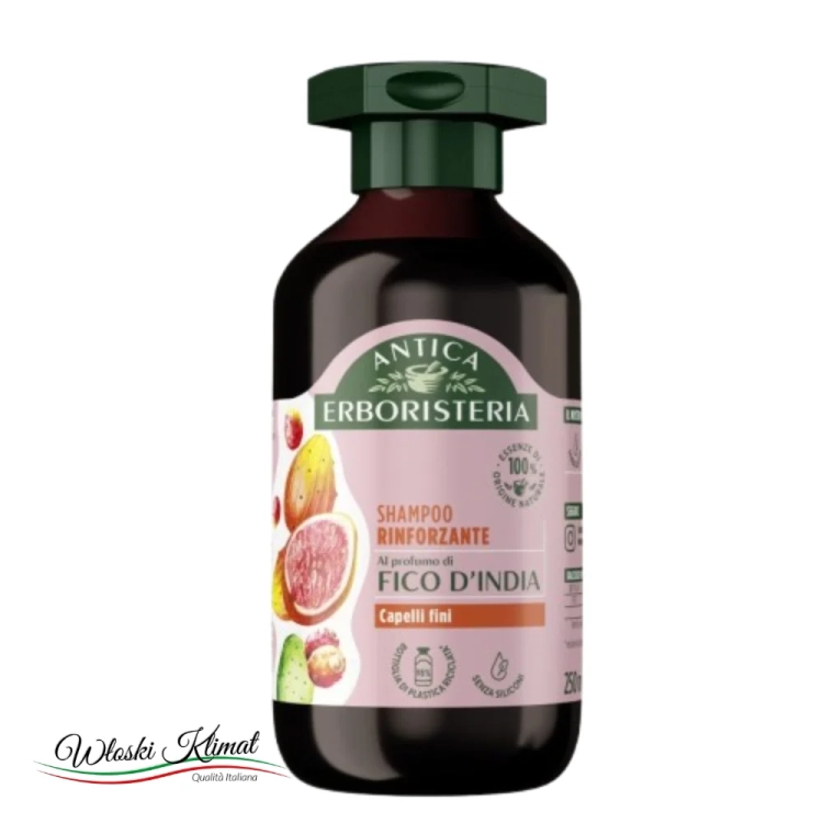 Szampon wzmacniający włosy Opuncja  Fico d'India Antica Erboristeria 250 ml - widok z przodu / opakowanie