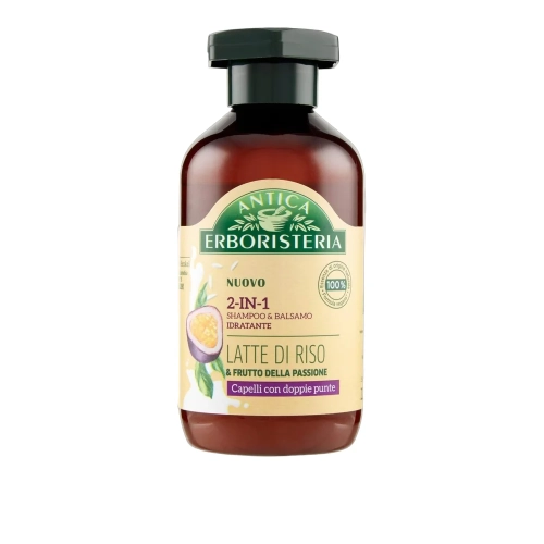 Szampon i balsam nawilżający 2w1 Latte di Riso e Frutta di Passione Antica Erboristeria 225ml - widok szczegółowy 2