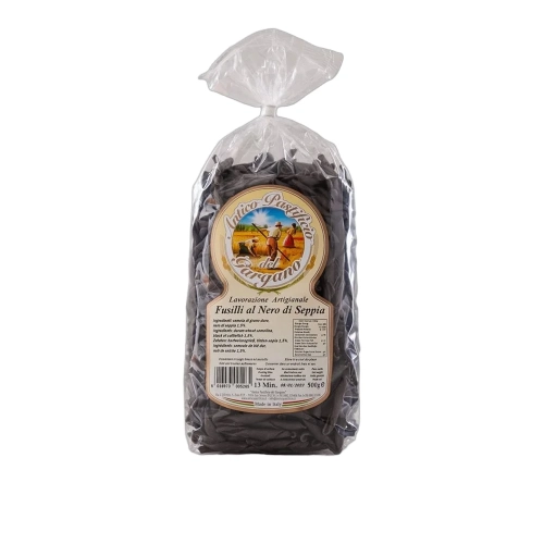 Makaron czarny Fusilli al nero di sepia Antico Pastificio del Gargano 500g - widok szczegółowy 2