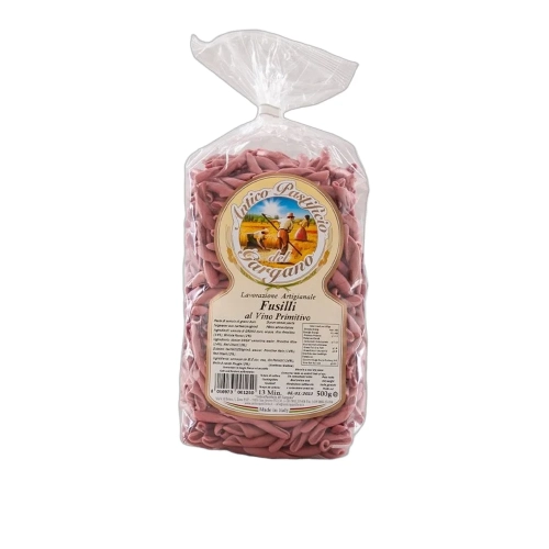 Makaron z czerwonym winem Fusilli al Vino Primitivo Antico Pastificio del Gargano 500g - widok szczegółowy 2