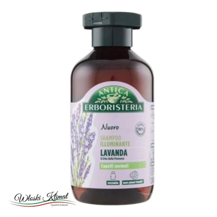 Szampon do włosów rozświetlający Lawendowy Lavenda Antica Erboristeria 250ml - widok z przodu / opakowanie