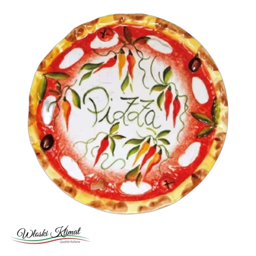 Talerz na pizzę śr. 33 cm Papryczka Chilli Picante - widok z przodu / opakowanie