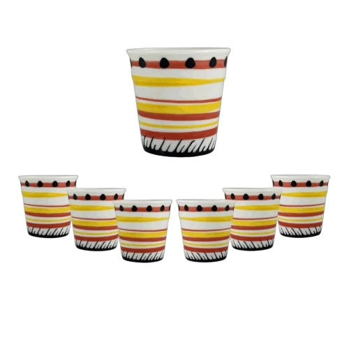 Zestaw kubeczków porcelanowych do espresso Bicchierini caffe 6 szt. Apulia Rosso - widok szczegółowy 2