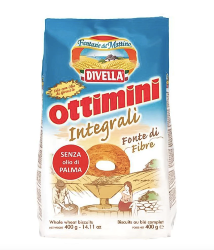 Ciastka kruche Pełnoziarniste Ottimini Divella 400 g