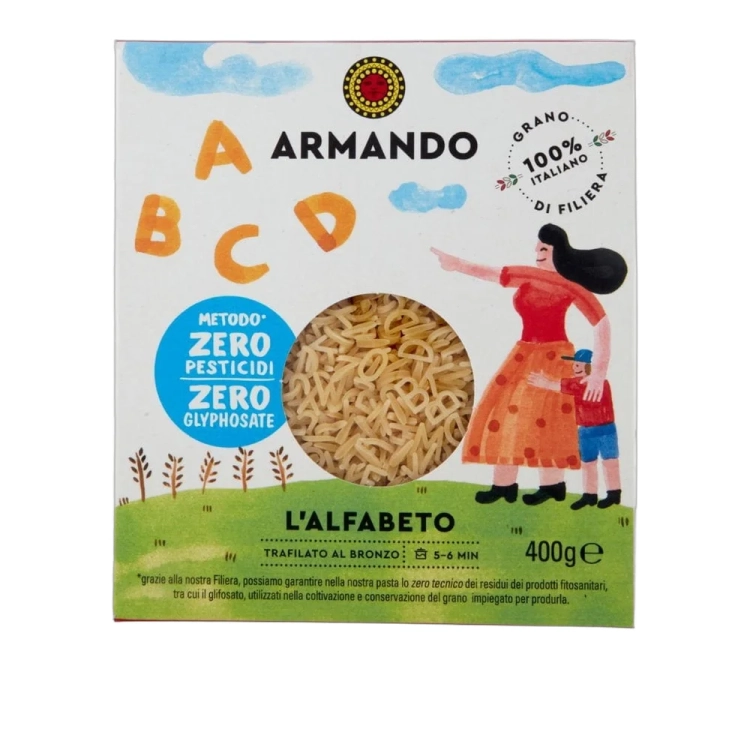 Makaron dla dzieci Literki Alfabet L'Alfabeto Armando 400g - widok szczegółowy 2