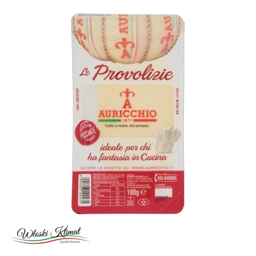 Ser w plastrach Le Provolizie Piccante Auricchio 100g - widok z przodu / opakowanie