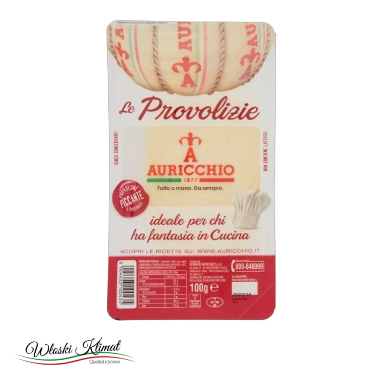 Ser w plastrach Le Provolizie Piccante Auricchio 100g - widok z przodu / opakowanie