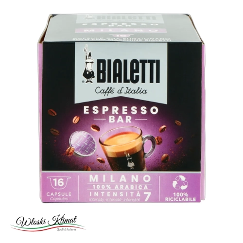 Kawa w kapsułkach Espresso Bar Milano BIALETTI  - 16 kapsułek - widok z przodu / opakowanie