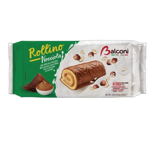 Roladki orzechowe Rollino Nocciola Balconi 222 g - widok szczegółowy 2