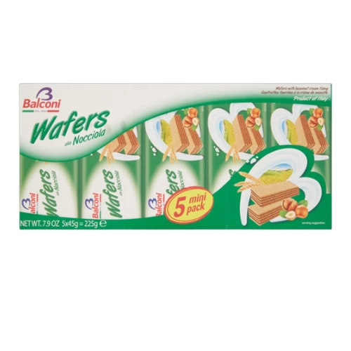 Wafelki orzechowe Wafers Nocciola Balconi 225g - widok szczegółowy 2