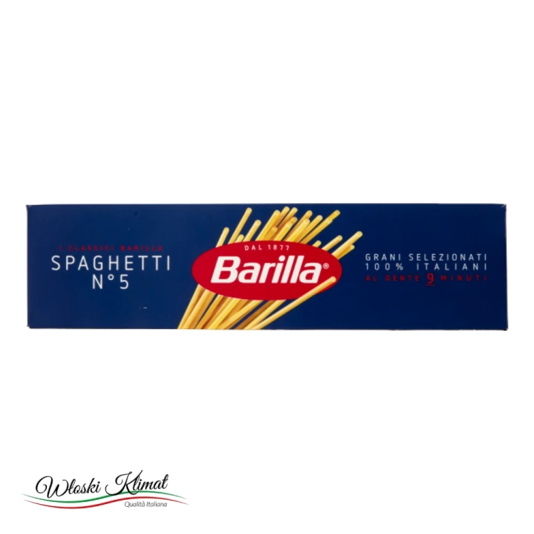 Makaron spaghetti nr 5 Barilla 500 g - widok z przodu / opakowanie