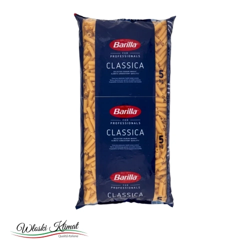 Makaron Rurki z pszenicy durum Tortiglioni Barilla 5kg - widok z przodu / opakowanie