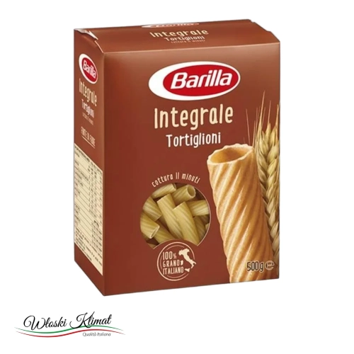Makaron pełnoziarnisty Tortiglioni BARILLA 500g - widok z przodu / opakowanie