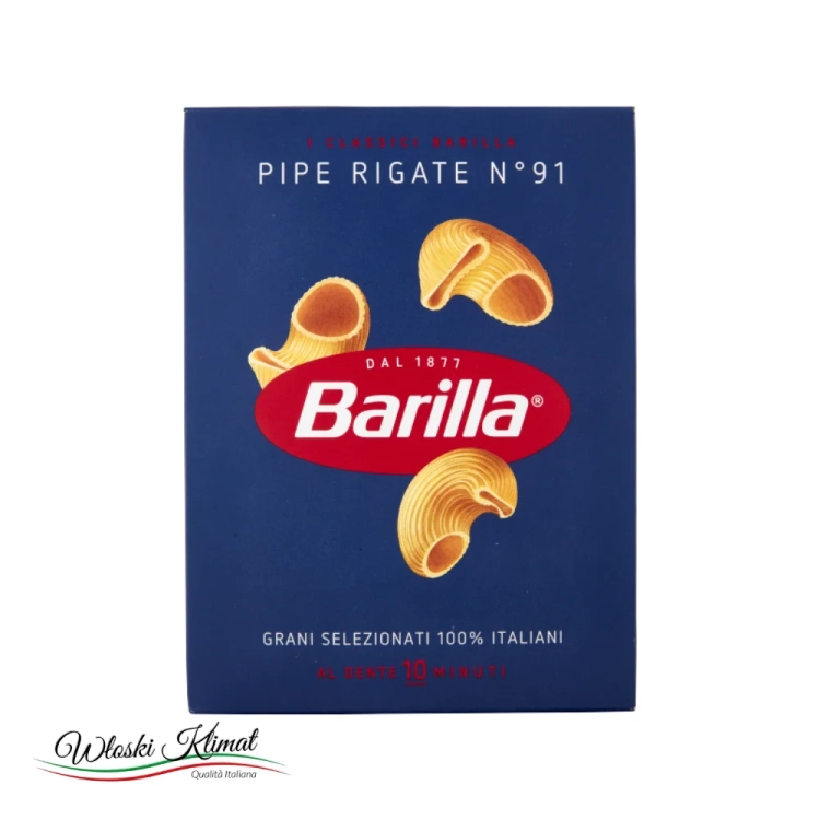 Makaron Pipe rigate  nr 91 Barilla 500 g - widok z przodu / opakowanie