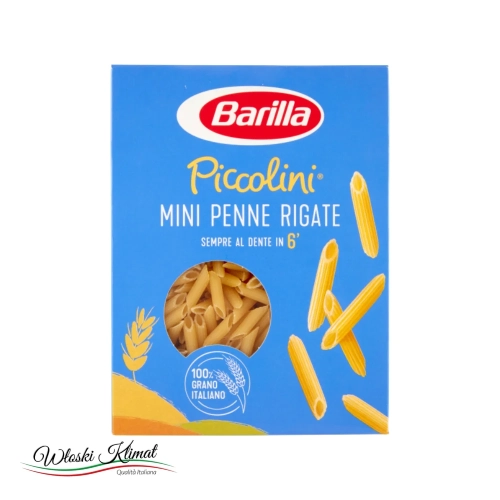 Makaron Mini penne rurki Barilla 500 g - widok z przodu / opakowanie