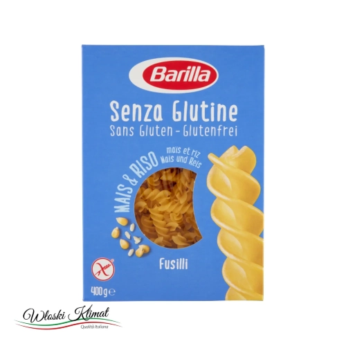 Makaron bez glutenu Fusilli Świderki Barilla 400 g - widok z przodu / opakowanie