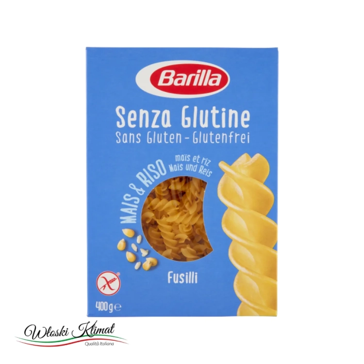 Makaron bez glutenu Fusilli Świderki Barilla 400 g - widok z przodu / opakowanie