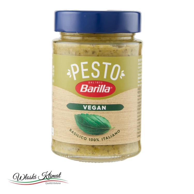 Pesto z bazylią vegetariańskie Barilla 195 g - widok z przodu / opakowanie