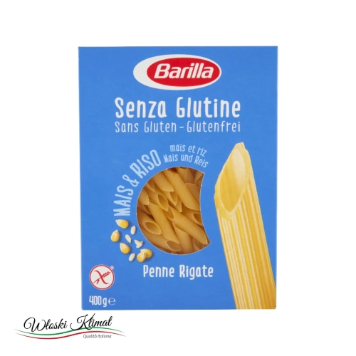 Makaron bez glutenu Penne Barilla 400 g - widok z przodu / opakowanie
