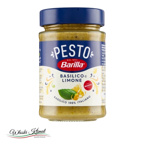 Sos Pesto bazylia z cytryną BARILLA 190 g - widok z przodu / opakowanie