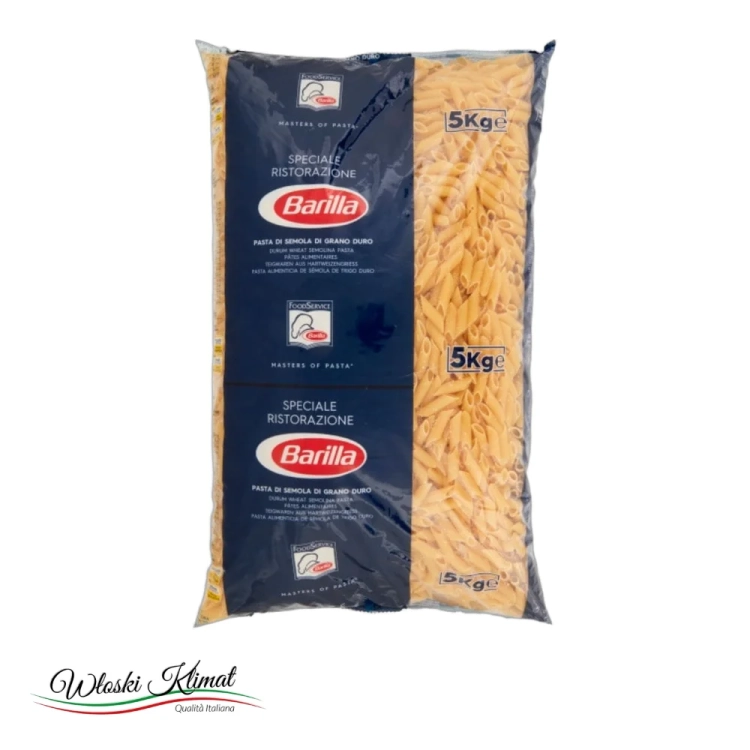 Makaron krótkie rurki Mezze Penne Rigate 5kg - widok z przodu / opakowanie