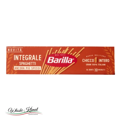 Makaron pełnoziarnisty Spaghetti Integrale BARILLA 500 g - widok z przodu / opakowanie