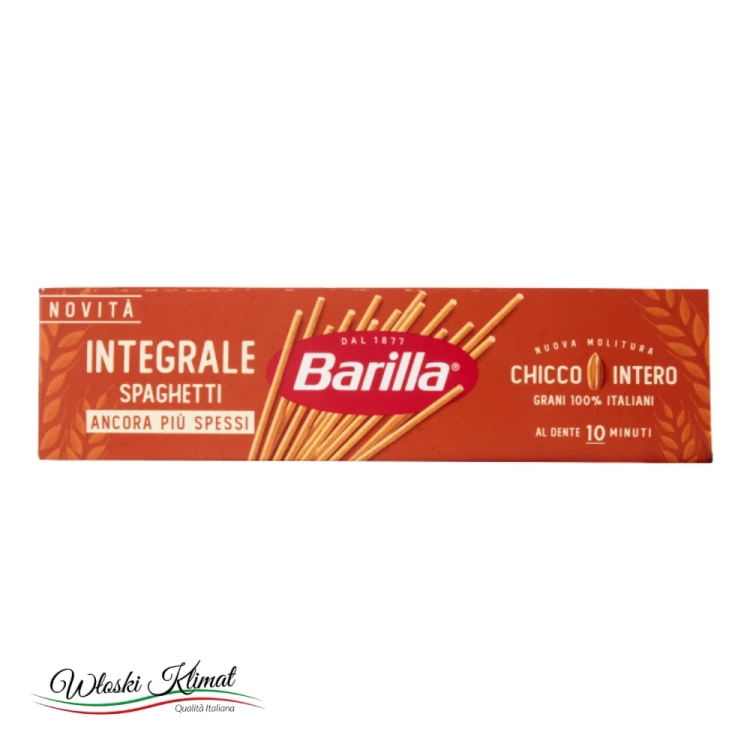 Makaron pełnoziarnisty Spaghetti Integrale BARILLA 500 g - widok z przodu / opakowanie