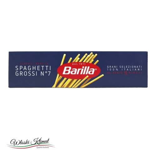 Makaron Spaghetti Grossi nr 7 BARILLA 500g Z WŁOCH - widok z przodu / opakowanie