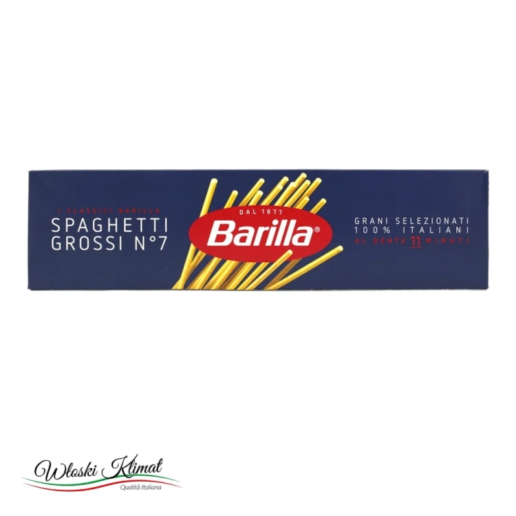 Makaron Spaghetti Grossi nr 7 BARILLA 500g Z WŁOCH - widok z przodu / opakowanie
