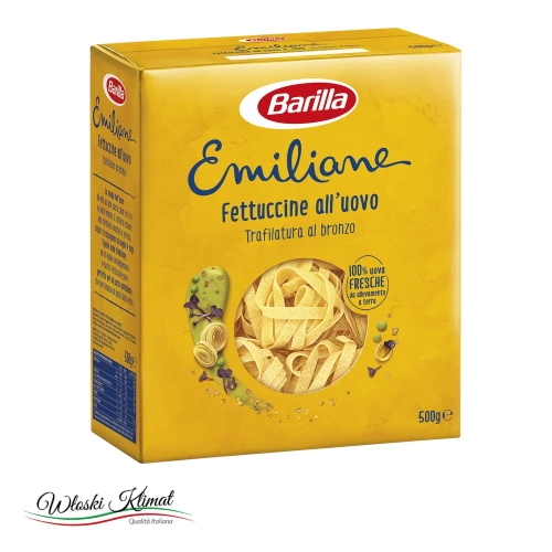 Makaron jajeczny Fettucine BARILLA 500 g - widok z przodu / opakowanie