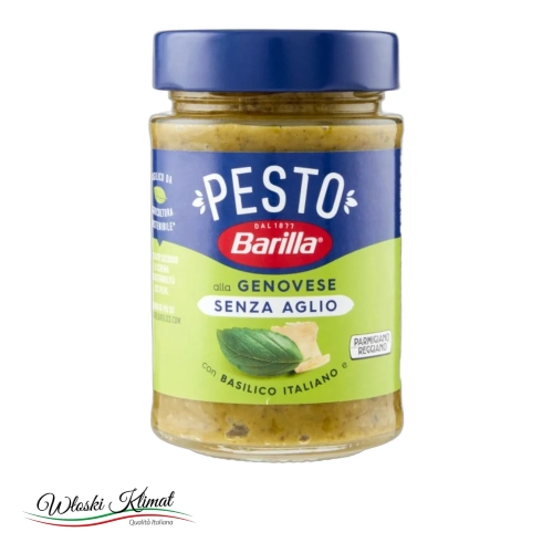Pesto z bazylii bez czosnku GENOVESE BARILLA 190G - widok z przodu / opakowanie