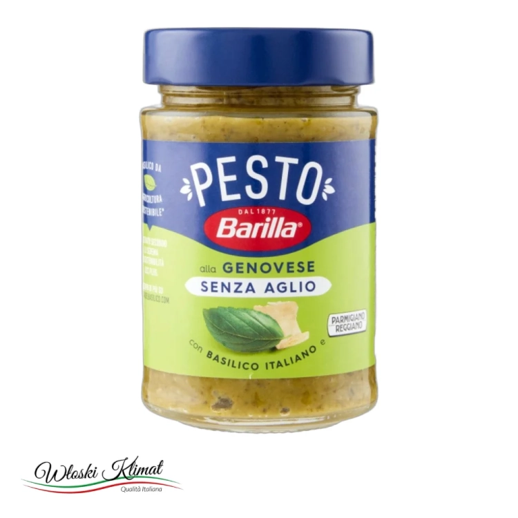 Pesto z bazylii bez czosnku GENOVESE BARILLA 190G - widok z przodu / opakowanie