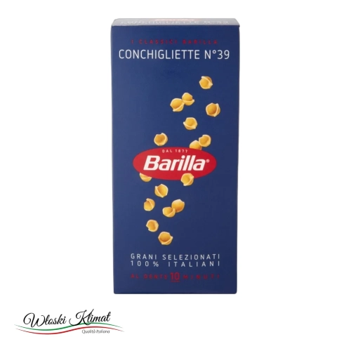 Makaron muszelki Conchigliette n.39 Barilla  500g - widok z przodu / opakowanie