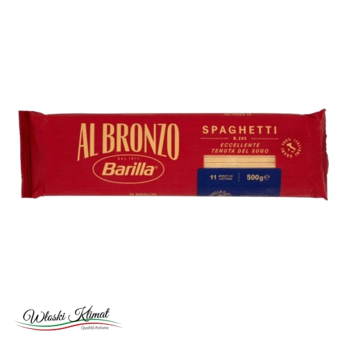 Makaron spaghetti Al Bronzo BARILLA 500g - widok z przodu / opakowanie