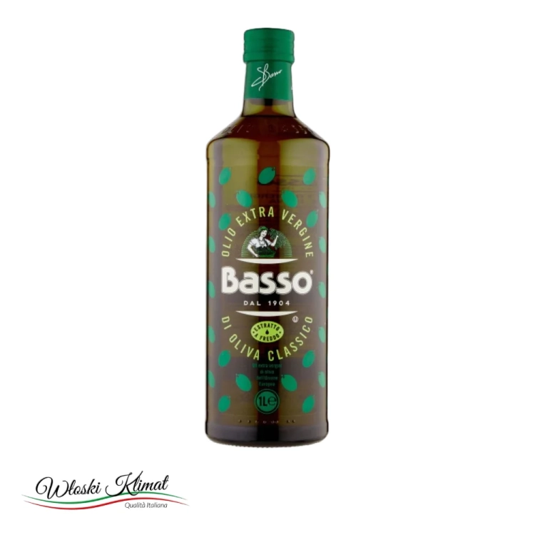 Oliwa z oliwek Extra Vergine Classico BASSO 1L - widok z przodu / opakowanie