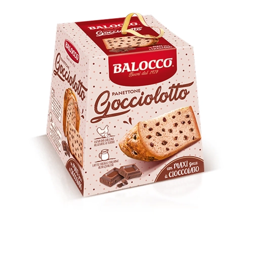 Babka włoska Panettone Gocciolotto z kawałkami czekolady Balocco 800g - widok szczegółowy 2