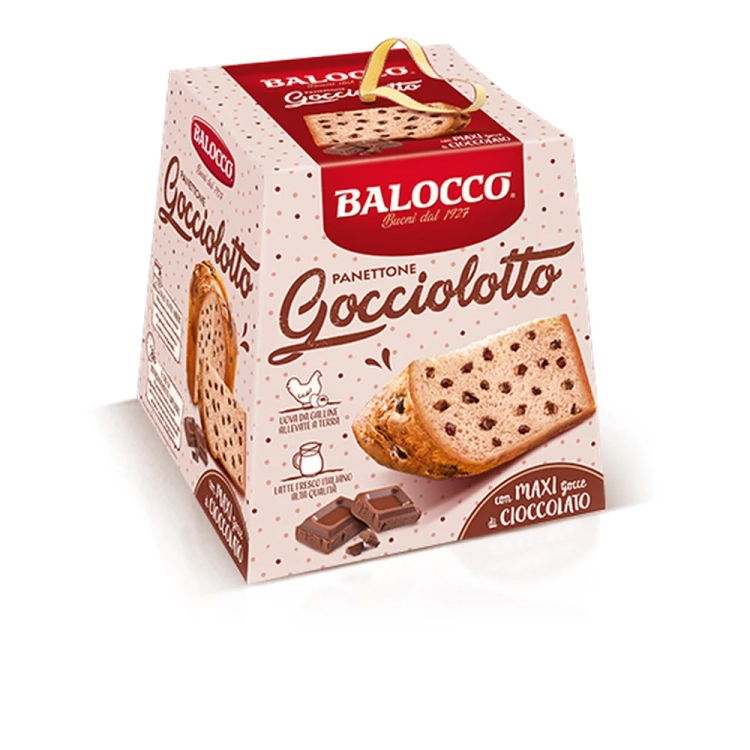 Babka włoska Panettone Gocciolotto z kawałkami czekolady Balocco 800g - widok szczegółowy 2