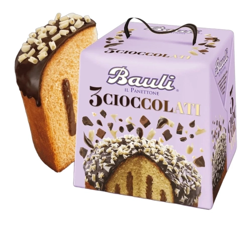 Włoska babka Panettone tre ciocciolate 3 czekolady 750g - widok szczegółowy 2