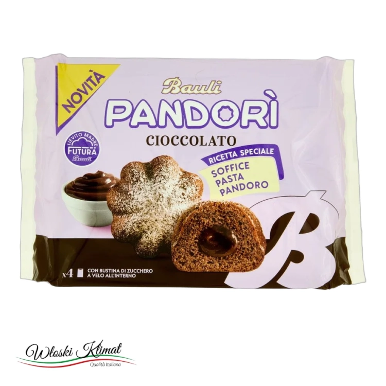 Babeczki małe kakaowe Pandorini al Cacao x4 Bauli  150g - widok z przodu / opakowanie