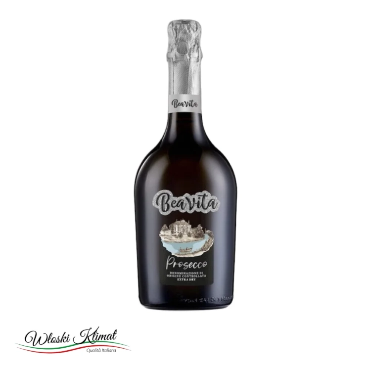 Wino musujące Prosecco DOC Extra Dry Beavita 750ml - widok z przodu / opakowanie